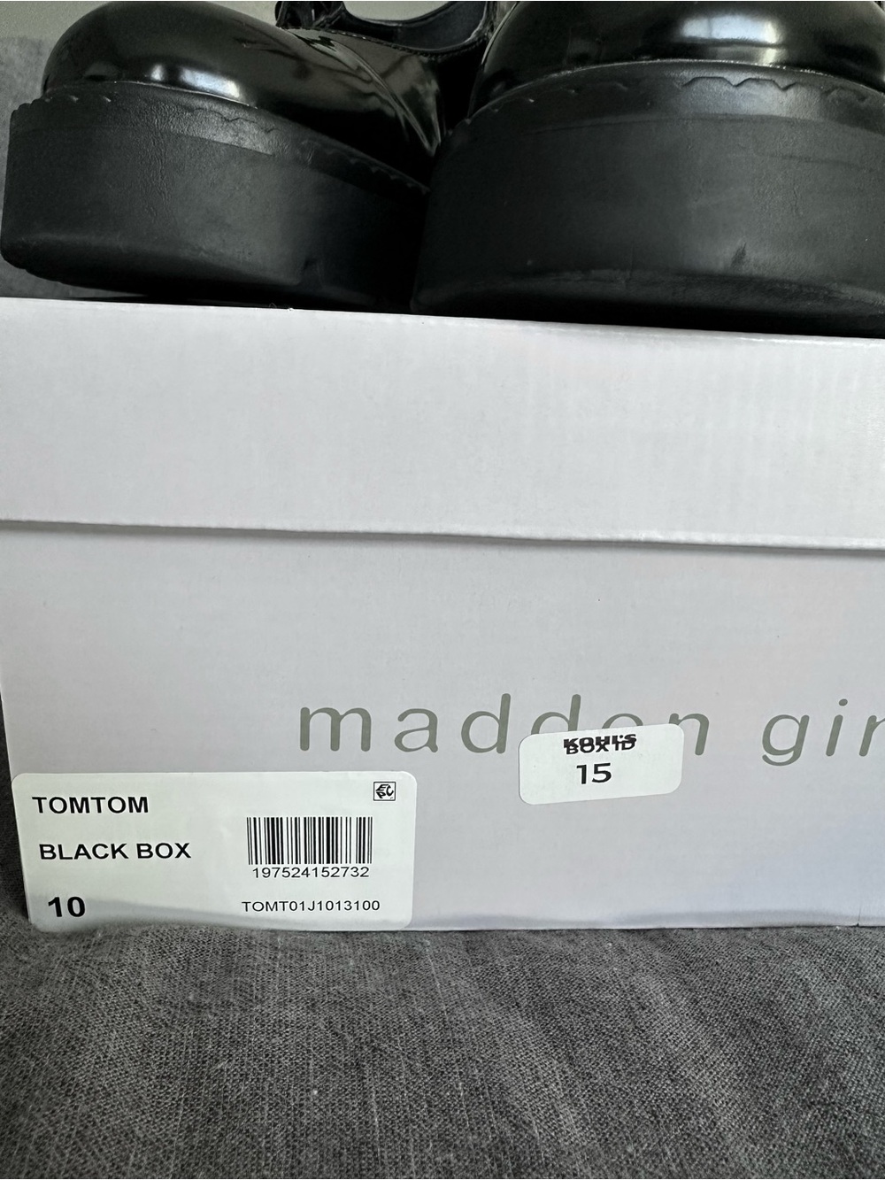 Madden Girl Black Patent Double-Buckle Mary Jane Chunky Loafers - Picture 8 of 11